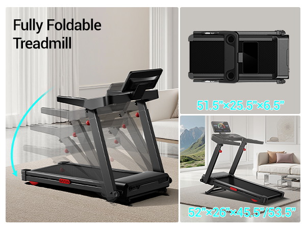 Fully foldable Treadmill