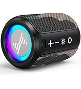 LENRUE Small Portable Bluetooth Speaker with Lights, TWS Stereo Surround Sound, Type C Powered, B...