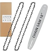 18 Inch Chainsaw Bar &amp; Chain Combo 3/8" LP Pitch .050" Gauge 62 Drive Links 18" Replacement Chain...