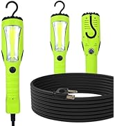 EP 25 Ft LED Work Light, 1200 Lumen COB LED Trouble Light - 16 Gauge SJTW Indoor Outdoor Extensio...