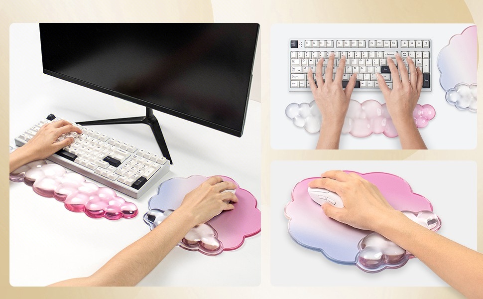 clear mouse pad with support