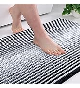 Colorxy Chenille Bathroom Rugs, Extra Soft and Absorbent Bath Mat, Non-Slip Machine Washable Rug,...