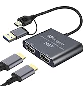 WinRaybot USB to HDMI Adapter,USB to HDMI for Dual Monitor Adapter, hdmi Splitter Extended Displa...