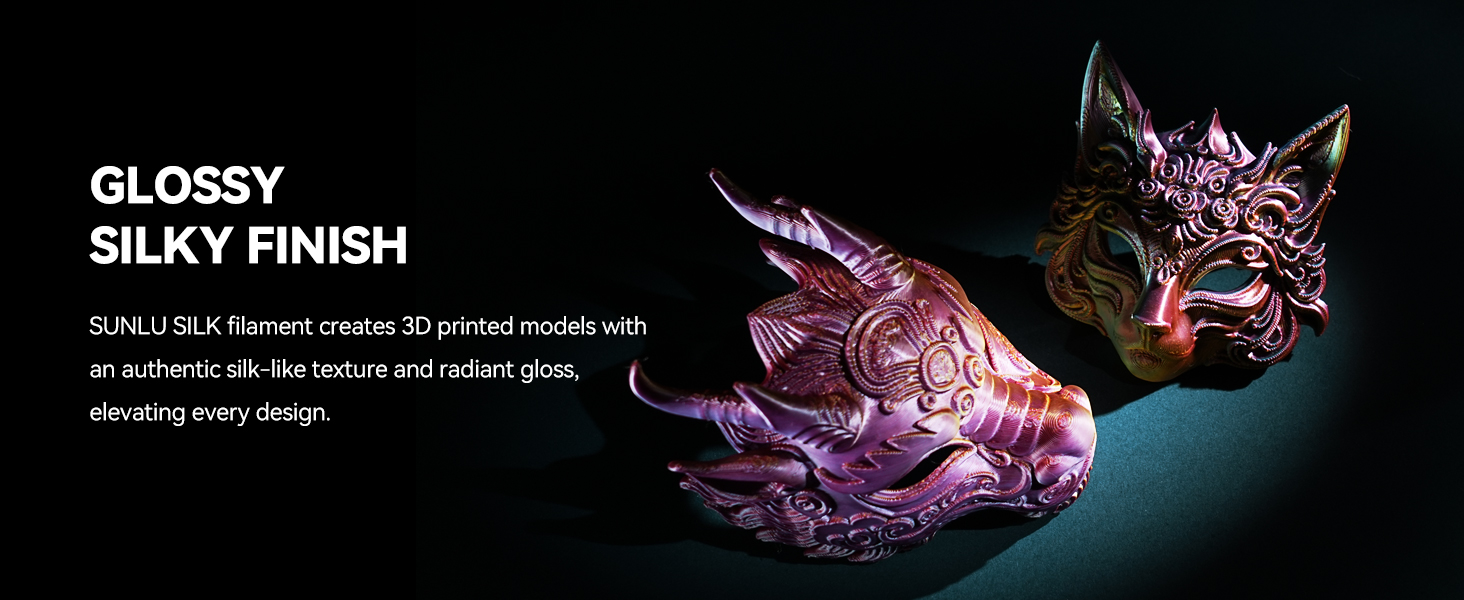 sunlu 3d printer filament quadruple silk filament color changing multicolored multi color sunlu silk