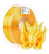 AMOLEN Silk PLA Filament 1.75mm 3D Printer filaments, Shiny Gold Filament for 3D Printing, 1kg(2....