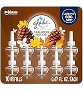 Glade PlugIns Refills Air Freshener, Scented and Essential Oils for Home and Bathroom, Cashmere W...