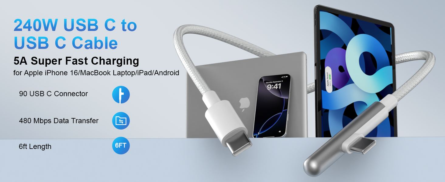 usb c cable 10 ft 6ft