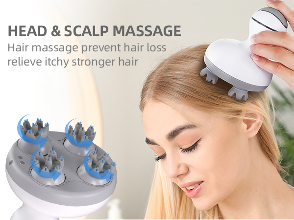 head massager, scale massager, hair massager, Electric Scalp Massager Waterproof