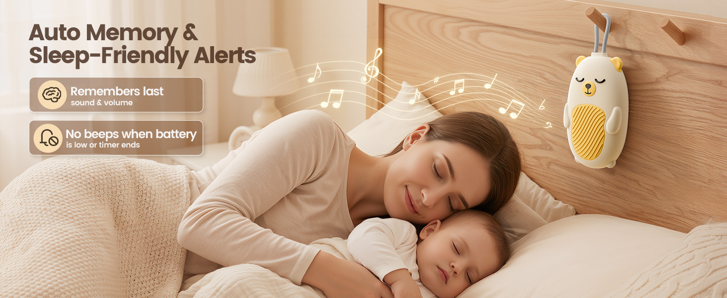 Baby Sound Machine for Sleep, White Noise Machine