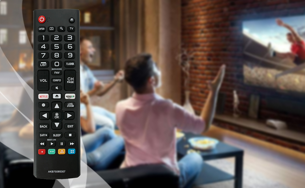 Universal remote control AKB75095307 for LG LED LCD TV with netflix app key button