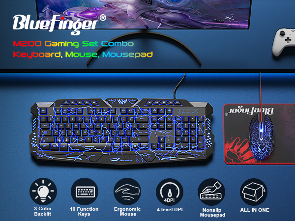 gaming keyboard and mouse combo keyboard mouse set
