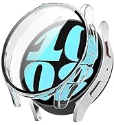 FanTEK Compatible for Samsung Galaxy Watch 6 40mm Watch Case for Women Men, Protective PC Frame F...