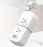 Power Strip with USB Ports, Unidapt Extension Cord Multiple Outlets, 4 ft Wrapped Around 2 Wall O...