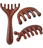 ProSuites 3 Pcs Wooden Head Scalp Massager Comb, Head Massage Tool for Relaxation Hair Gua Sha Co...