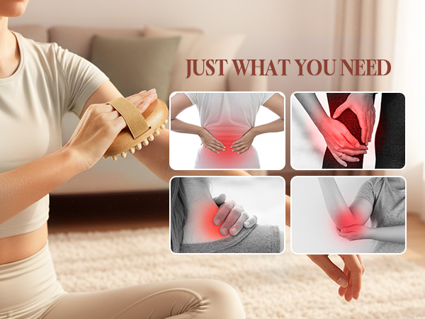 2 PCS Meridian Massage Brushes, Wood Therapy Massage for Belly Cellulite Pressure Brushes