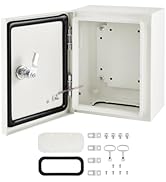 TOTUFY Steel Electrical Junction Box, Metal Wall Mounted Outdoor Electrical Enclosure Box, IP66 W...