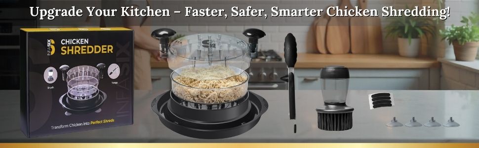 Shredding chicken or other meats was never that easier before!