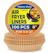 Air Fryer Paper Liners Disposable: 8 Inch Max Xl Large Cooker Air Fryer Disposable Paper Liners, ...