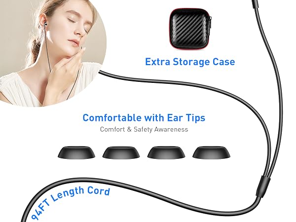 comfortable corded earphones