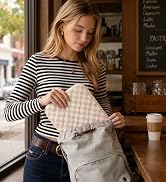 Puffy Quilted Laptop Sleeve 13 Inch, Cute Checkered Padded Protective Laptop Case for MacBook, No...