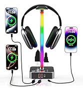 cozoo Gifts for Gamer Men All-in-One RGB Headset Stand &amp; Charging Station | 3 USB Ports, 2 Outlet...
