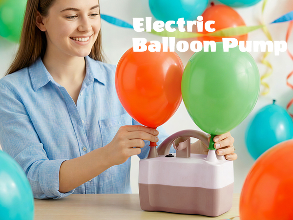 Electric Balloon Pump,Portable Electric Air Balloon Pump Dual Nozzle Air Blower Pump AC110V