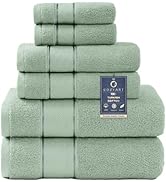 COZYART Sage Green Bath Towels Set 6 Piece, 2 Bath Towels 2 Hand Towels 2 Washcloths, Luxury 100%...