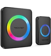 TECKNET Wireless Doorbells for Home, IP65 Waterproof 1,300Ft 120dB Door Bell Ringer Wireless for ...