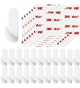 JulyWind Wall Hooks for Hanging Heavy Duty, Medium 22 Self Adhesive Wall with 26 Strips no Damage...