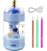 Electric Pencil Sharpener(6-11mm), Fully Automatic Colored Pencil Sharpener for Kids with Auto in...