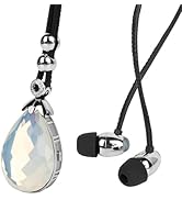 ZXQ Wireless Bluetooth Necklace Earbuds with Microphone,Decorative Pendant Design Earphone for Wo...
