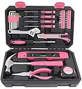 Apollo Tools 39 Piece General Household Tool Set in Toolbox Storage Case with Essential Hand Tool...