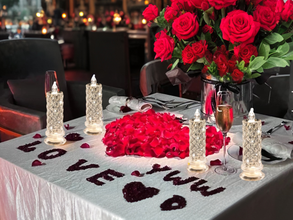 rose shadow led flameless candles