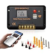 ECO-WORTHY 30A Solar Charger Controller Bluetooth,Solar Panel Battery Intelligent Regulator with ...