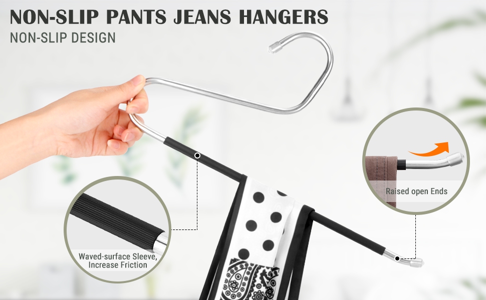 non slip pants jeans hangers space saving