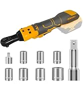 Cordless Ratchet Wrench for Dewalt 20V Battery, 3/8