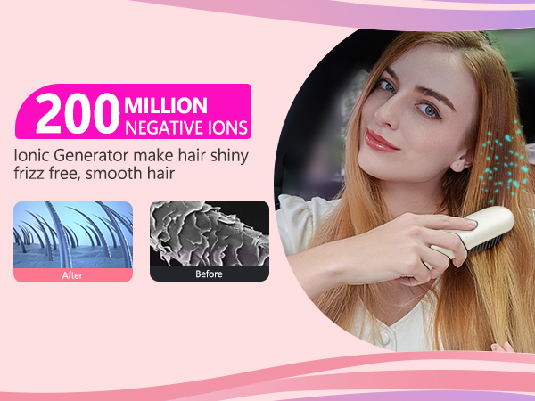 negative ion hair straightener brush