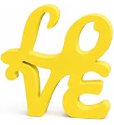 Love Signs Wooden Blocks Valentines Day Decorations V-Day Gift Freestanding Romantic Table Sign L...
