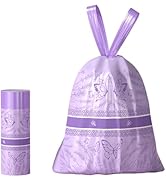 Freshlix 4 Gallon Small Trash Bags No-Tearing Drawstring Strong Garbage Bags Lavender Scented Bat...