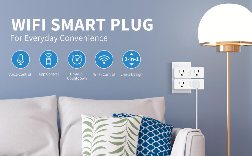 Multi -function WIFI SMART PLUG For Everyday Convenience