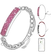 Light Luxury Smart Bracelet for Women, Crystal Birthstone Fitness Tracker with Three Bands, All-D...