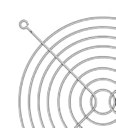 a drawing of a circle with a blue arrow.
