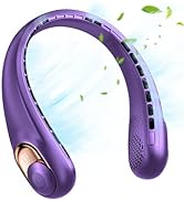 JIAGE Neck Fan, Portable Neck Fan Rechargeable, 4000mAh Battery Operated, LED Display, 360-Degree...