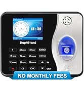 HapAttend Time Clocks for Employees Small Business Automatic Calculate Hours, 0 Monthly Fees Fing...