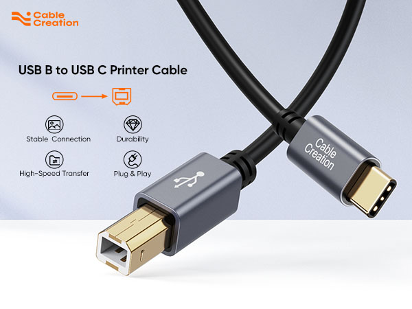 usb b to usb c printer cable