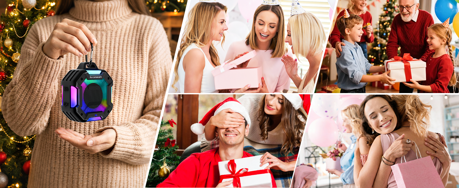 Portable Bluetooth Speaker with Color Light