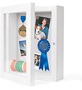 HOUSE DAY Shadow Box Frame 8x10, Front Open Magnetic Shadow Boxes Display Cases with Linen Back, ...
