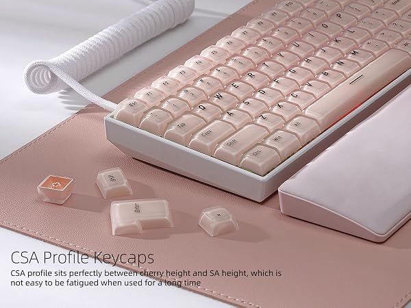 Womier pbt Jelly Keycaps Frosted, Foundation Shine Through Keycaps for Mechanical Keyboards