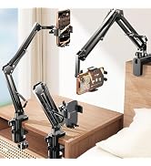 LISEN Gooseneck Phone Holder for Bed Desk [3rd Upgrade] Cell Phone Stand for Desk Bed Gaming Acce...