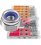 EEEEE Lock Nut Assortment 180 Pieces Dual Scales Metric Imperial Hardware Nuts 2mm 3mm 4mm 5mm 6m...